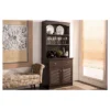 Agni Modern And Contemporary Buffet And Hutch Kitchen Cabinet - Dark Brown - Baxton Studio
