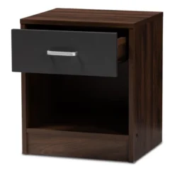 Hansel 1 Drawer And Finished Nightstand Brown/Gray - Baxton Studio -Outlet Baxton Studio Store GUEST 50157f05 a880 4692 a5cc 855b53c4f8f4