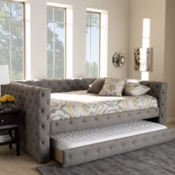 Anabella Daybed With Trundle - Baxton Studio 18 Anabella Daybed With Trundle - Baxton Studio -Outlet Baxton Studio Store GUEST 501739db ff1f 4c97 b997 9c3f64cb30f3