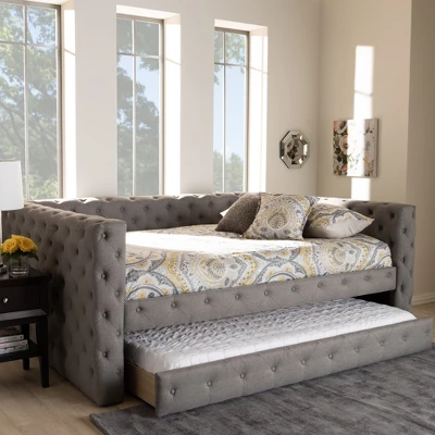 Anabella Daybed With Trundle - Baxton Studio 9 Anabella Daybed With Trundle - Baxton Studio - Image 9