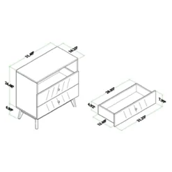 Hartman Wood 3 Drawer Storage Chest Walnut Brown - Baxton Studio -Outlet Baxton Studio Store GUEST 514ab3ed 13da 4f19 9dad 61d0453b5513