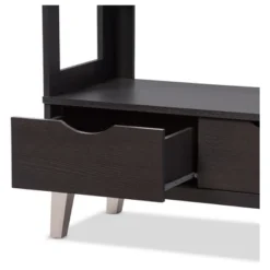 62.4" 2 Drawers Kalien Modern And Contemporary Bookshelf With Display Shelves Espresso Brown - Baxton Studio -Outlet Baxton Studio Store GUEST 5152cc3e 2b50 4e7d a4c2 7efbf9995a6a