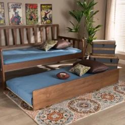 Twin Midori Wood Trundle Bed Walnut - Baxton Studio 7 Twin Midori Wood Trundle Bed Walnut - Baxton Studio -Outlet Baxton Studio Store GUEST 51b0d232 7d03 4540 8796 259baf73737d