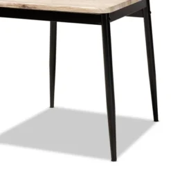 4pc Honore Wood And Metal Dining Chair Set Light Brown/Black - Baxton Studio -Outlet Baxton Studio Store GUEST 52100866 cfc9 4aaa b2a4 62858541210a