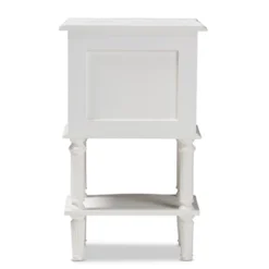 Audrey Finished 2 Drawer Nightstand White - Baxton Studio -Outlet Baxton Studio Store GUEST 5216d4b7 759f 4207 ad04 15b2165beb4a