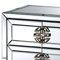 Laken 3 Drawers Mirrored Nightstand - Baxton Studio 9 Laken 3 Drawers Mirrored Nightstand - Baxton Studio -Outlet Baxton Studio Store GUEST 524c124a 3e7e 4587 937f eca637653421