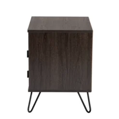 Glover Wood And Metal 2 Drawer Nightstand Brown/Gold - Baxton Studio -Outlet Baxton Studio Store GUEST 5266e216 5fdb 4687 91f7 757aaa475402