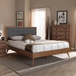 Ines Walnut Finished Wood Platform Bed - Baxton Studio 11 Ines Walnut Finished Wood Platform Bed - Baxton Studio -Outlet Baxton Studio Store GUEST 532ab4d3 7b51 4c4f aefe e294bba2a79b