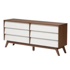 3pc Hildon Two-Tone Wood Storage Set White/Walnut Brown - Baxton Studio -Outlet Baxton Studio Store GUEST 534da954 01c8 406b 9083 6d50a25fefe6