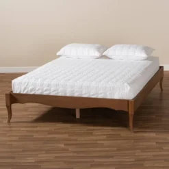 Marieke Wood Bed Frame Ash Walnut - Baxton Studio -Outlet Baxton Studio Store GUEST 55240ebe acd3 4adc a46c fd5c6b279c2e