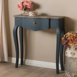 Mazarine Classic And Provincial Spruce Finished Console Table Blue - Baxton Studio 17 Mazarine Classic And Provincial Spruce Finished Console Table Blue - Baxton Studio -Outlet Baxton Studio Store GUEST 557e46e1 e47f 41d6 8f04 b253dfbb2cd2