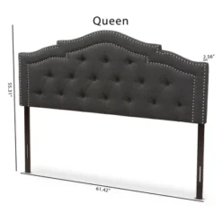 Queen Edith Modern And Contemporary Fabric Headboard Dark Gray - Baxton Studio -Outlet Baxton Studio Store GUEST 569b35a0 0ec5 4b0f bca9 f7498e6a4a8f