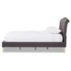 Queen Fannie French Classic Modern Style Polyester Fabric Platform Bed Dark Gray - Baxton Studio