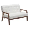 Mid-Century Masterpieces Loveseat White - Baxton Studio