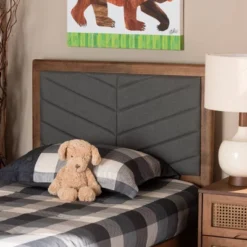 Twin Iden Fabric Upholstered Wood Headboard Dark Gray/Walnut Brown - Baxton Studio 8 Twin Iden Fabric Upholstered Wood Headboard Dark Gray/Walnut Brown - Baxton Studio -Outlet Baxton Studio Store GUEST 57a1f4fe fbf9 4b74 bf59 52f14b87c1f3