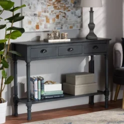 Garvey Wood 3 Drawer Entryway Console Table - Baxton Studio -Outlet Baxton Studio Store GUEST 57d07689 c623 4974 a73e 0e9c6db78cf6