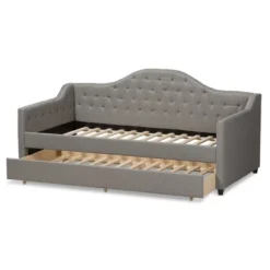 Twin Perry Modern And Contemporary Fabric Daybed With Trundle Light Gray - Baxton Studio -Outlet Baxton Studio Store GUEST 584732c3 3a51 4a57 aa66 397032e7288a