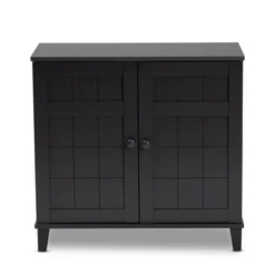Shelf Wood Shoe Storage Cabinet Glidden Finished Dark Gray - Baxton Studio -Outlet Baxton Studio Store GUEST 58afff2e ddc6 4ce7 93c6 5782ee35bf16