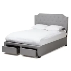 Aubrianne Modern And Contemporary Fabric Upholstered Storage Bed Gray - Baxton Studio -Outlet Baxton Studio Store GUEST 59217790 5984 4015 97c3 2f6a82488228