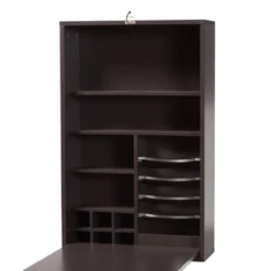 Milliard Wood Wall Mounted Folding Desk Natural/Brown - Baxton Studio -Outlet Baxton Studio Store GUEST 593f2781 aa9b 40c1 b108 dcdc46a1326d