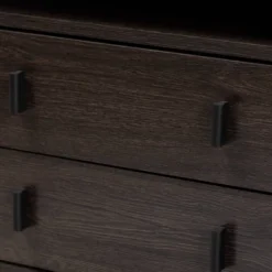 Glover Wood And Metal 2 Drawer Nightstand Brown/Gold - Baxton Studio -Outlet Baxton Studio Store GUEST 5a947dc7 3aec 40b0 b49c 6aef5bd73d5f