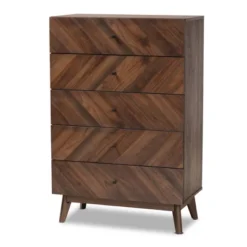 Hartman Wood 5 Drawer Storage Chest Walnut Brown - Baxton Studio -Outlet Baxton Studio Store GUEST 5aa01ed4 9a64 40f8 9cf2 744d05ee5f0c