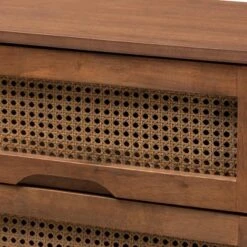 Barrett Wood And Synthetic Rattan 6 Drawer Dresser Walnut Brown - Baxton Studio -Outlet Baxton Studio Store GUEST 5b1f2d27 8638 4e02 ba1e f06b61ef2659