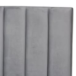 Fiorenza Velvet Panel Bed With Extra Wide Channel Tufted Headboard - Baxton Studio -Outlet Baxton Studio Store GUEST 5bdd5648 ce86 4be7 9e00 bd89c4dd61a8