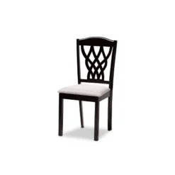 7pc Salem Fabric Upholstered And Wood Dining Set - Baxton Studio