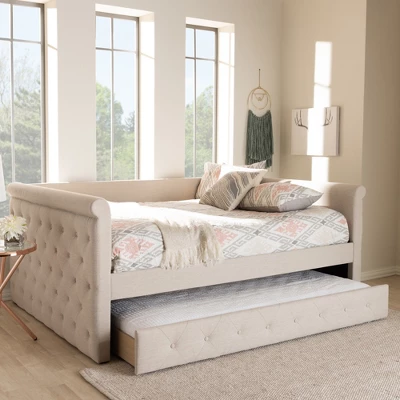 Alena Daybed With Trundle - Baxton Studio 9 Alena Daybed With Trundle - Baxton Studio - Image 9