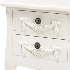 Eliya Wood 2 Drawer Nightstand White - Baxton Studio -Outlet Baxton Studio Store GUEST 5cf4eeed 9dda 4e21 8f00 3304c69ddaab