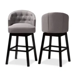 Set Of 2 Theron Swivel Barstools - Baxton Studio -Outlet Baxton Studio Store GUEST 5d0289ef 5c5f 48eb 893c b1c9ff7d2380