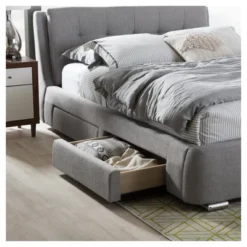 King Camile Modern And Contemporary Fabric Upholstered 4 Drawer Storage Platform Bed Gray - Baxton Studio 11 King Camile Modern And Contemporary Fabric Upholstered 4 Drawer Storage Platform Bed Gray - Baxton Studio -Outlet Baxton Studio Store GUEST 5d317547 2949 4268 8a4a f94ffb1ac11d