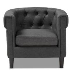 Bisset Chesterfield Chair Gray - Baxton Studio -Outlet Baxton Studio Store GUEST 5e21bd96 22f4 4bef 96e8 77a8428b0e2e
