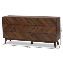 Hartman Wood 6 Drawer Dresser Walnut Brown - Baxton Studio -Outlet Baxton Studio Store GUEST 5f33574f d0ea 469a 83f1 7ce8b21c1919