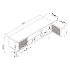 Yuna Natural Wood And Metal 2 Door TV Stand For TVs Up To 40" Brown/Black - Baxton Studio -Outlet Baxton Studio Store GUEST 604abe6c 7e28 4f5e b2c1 86c1bc60813e