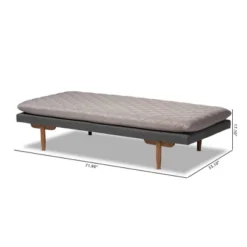 Twin Two Marit Tone Upholstered Wood Daybed Gray/Walnut - Baxton Studio -Outlet Baxton Studio Store GUEST 61b54bb1 f642 49e1 ae55 bc9f912003a4