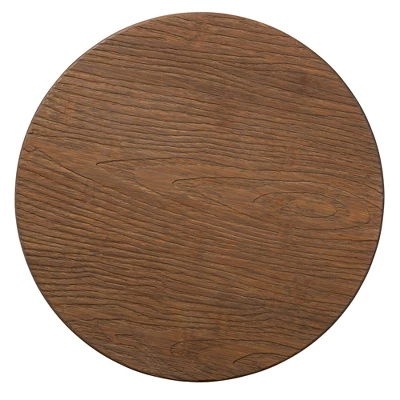 Baxton Studio Aline Wood And Rust Finished Steel Adjustable Swivel Barstool Brown - BaxtonStudio 5 Baxton Studio Aline Wood And Rust Finished Steel Adjustable Swivel Barstool Brown - BaxtonStudio - Image 5