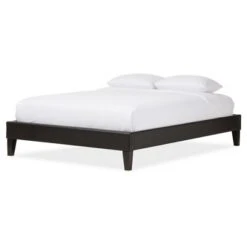 Lancashire Modern And Contemporary Faux Leather Upholstered Bed Frame With Tapered Legs - Baxton Studio -Outlet Baxton Studio Store GUEST 6268c574 99c0 47eb aec2 26c43694a647