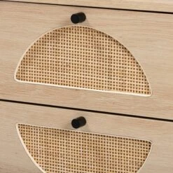 Ardon Bohemian Wood And Metal 1 Drawer Nightstand With Rattan Light Brown/Black - Baxton Studio -Outlet Baxton Studio Store GUEST 6373c1ef 300b 4418 96a5 aa4310d3fc8d