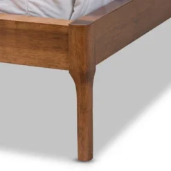 Aveneil Walnut Finished Platform Bed - Baxton Studio -Outlet Baxton Studio Store GUEST 63bd2e30 c83f 4109 addd 54212db30603