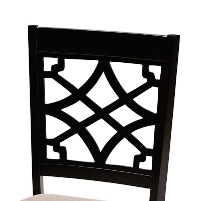 7pc Mael Dining Set Dark Brown/Espresso - Baxton Studio 3 7pc Mael Dining Set Dark Brown/Espresso - Baxton Studio - Image 3