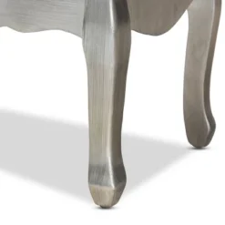 Leonie Wood And Mirrored Glass 2 Drawer Nightstand Silver - Baxton Studio -Outlet Baxton Studio Store GUEST 6496a318 f54d 472b 8206 b88fae993ce9