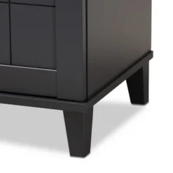 Shelf Wood Shoe Storage Cabinet Glidden Finished Dark Gray - Baxton Studio -Outlet Baxton Studio Store GUEST 660e5786 2794 4b1f 8082 369a23d1dad4