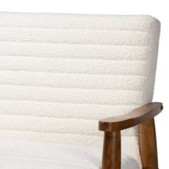 Stratton Boucle Fabric And Wood Sofa White/Walnut Brown - Baxton Studio -Outlet Baxton Studio Store GUEST 66e9273d b5f2 4c36 abf3 b647ec65d3c6