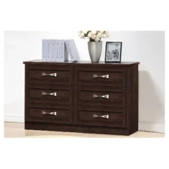 Colburn Modern And Contemporary 6 Drawer Wood Storage Dresser Dark Brown Finish - Baxton Studio -Outlet Baxton Studio Store GUEST 66ef3c62 5caf 42e5 a225 6c2b61c74bba