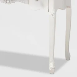 Sophie Small 3 Drawer Wood Console Table White/Brown - Baxton Studio -Outlet Baxton Studio Store GUEST 684244f7 2c29 45b2 b3d0 7e66fcd03e1a