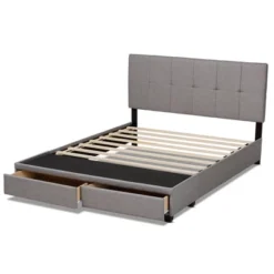 Netti Fabric Upholstered 2 Drawer Platform Storage Bed - Baxton Studio -Outlet Baxton Studio Store GUEST 6aa69fca 3827 488e 8261 5eb0cc96fa9b