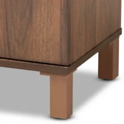 Talon Two-Tone Wood 2 Door Shoe Storage Cabinet Walnut Brown/Dark Gray - Baxton Studio -Outlet Baxton Studio Store GUEST 6bd33d3a 89e0 4125 a223 b6898f05e21b