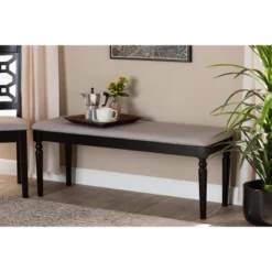 Giovanni Fabric Upholstered And Wood Dining Bench - Baxton Studio -Outlet Baxton Studio Store GUEST 6c0f07c7 ccaf 4e31 b268 659217dd6d13